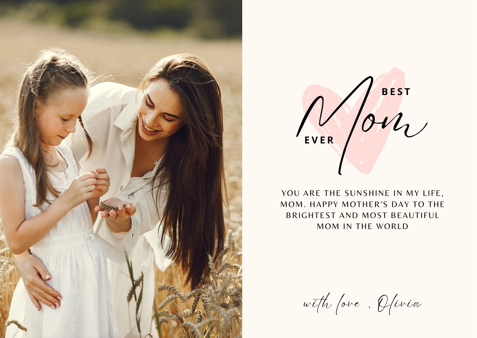 Simple Photo Collage Family Happy Mother's Day Card