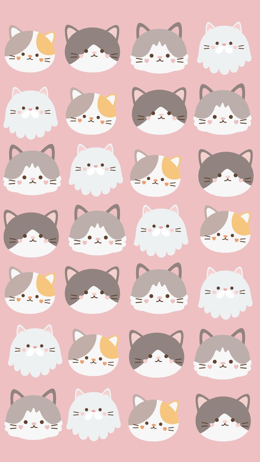 Cute Mew Mew Cat Wallpaper 4K