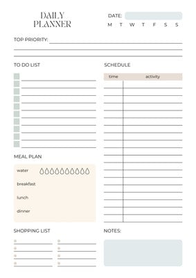 Free, custom, printable aesthetic planner templates