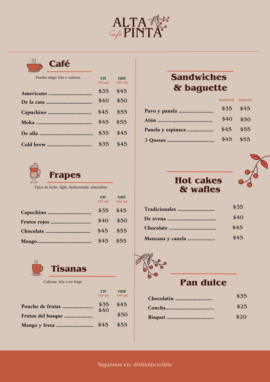 Plantillas para menús de cafeterías gratis | Canva