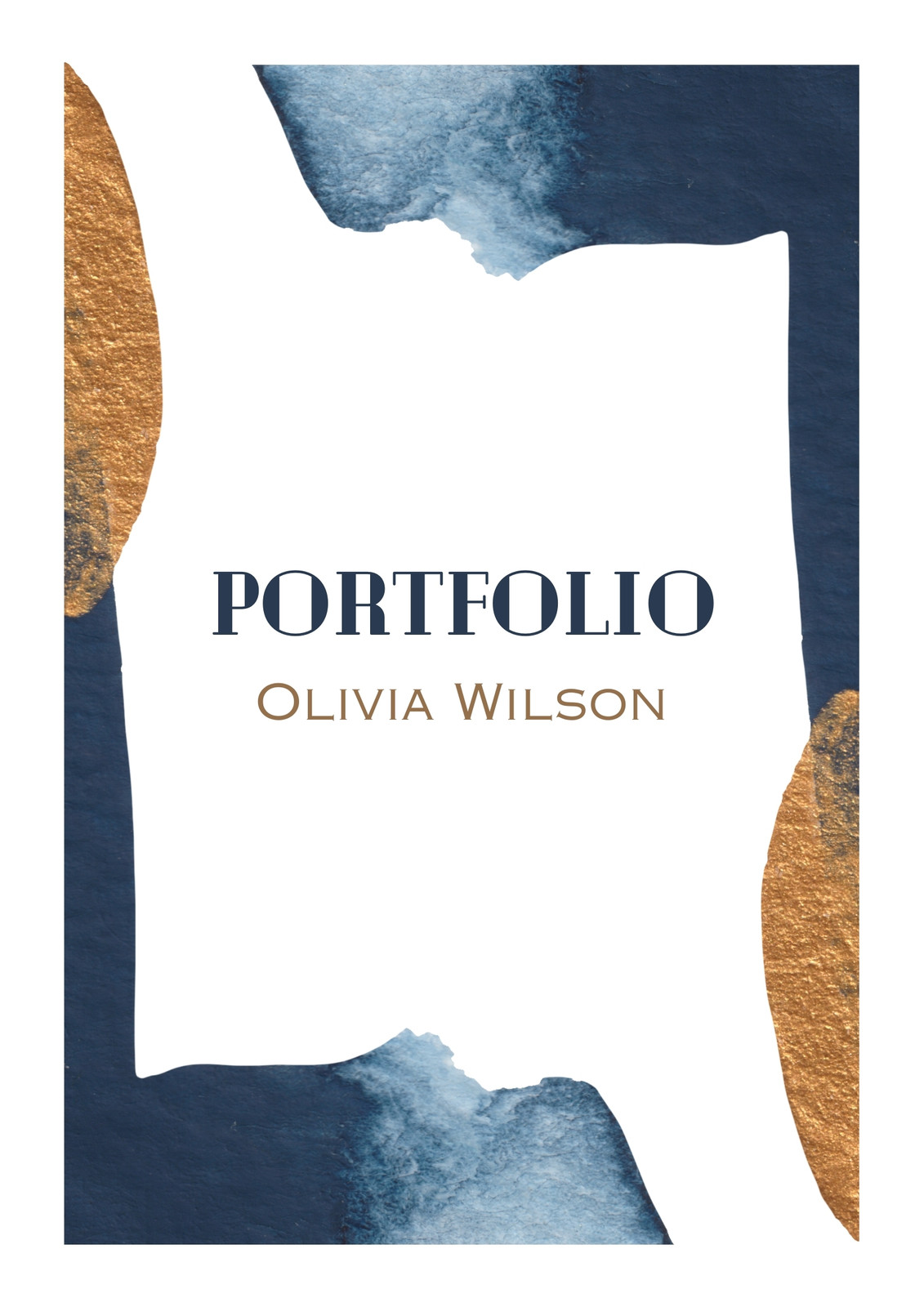 Free portfolio cover page templates to use and print