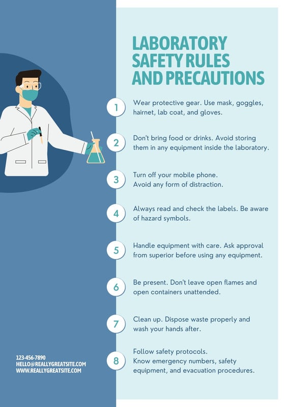 Free printable lab safety poster templates | Canva