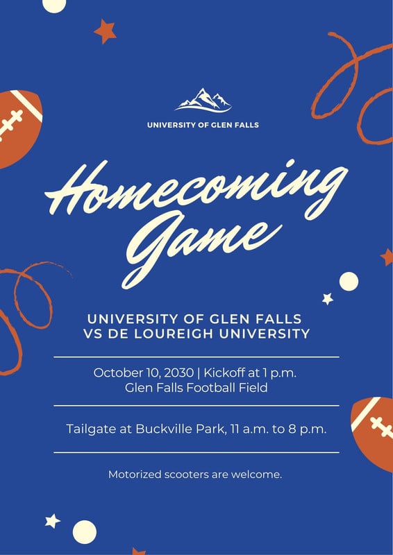 college homecoming poster