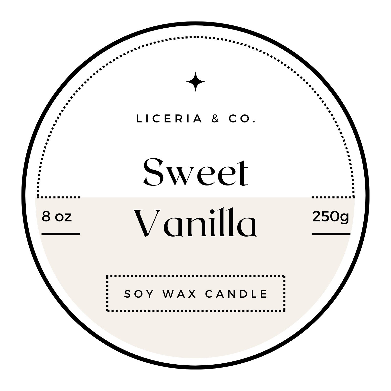 Minimalist Candle Tin Label Canva Template | Stella