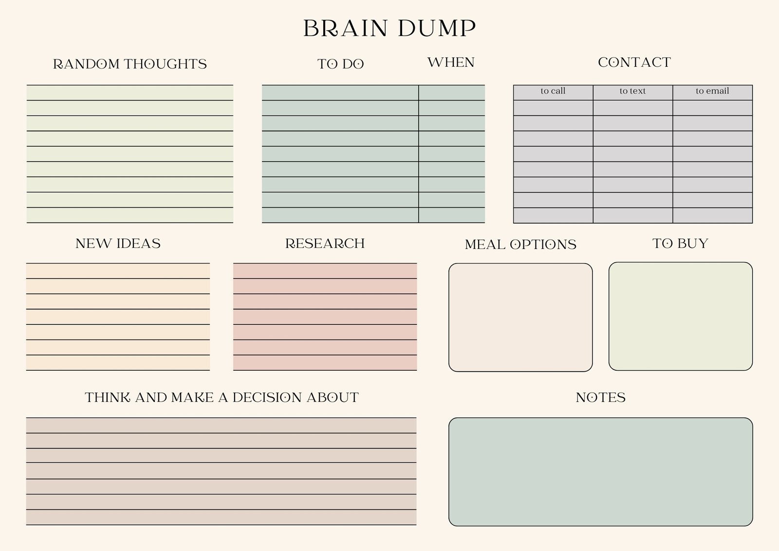 Free and customizable notes templates