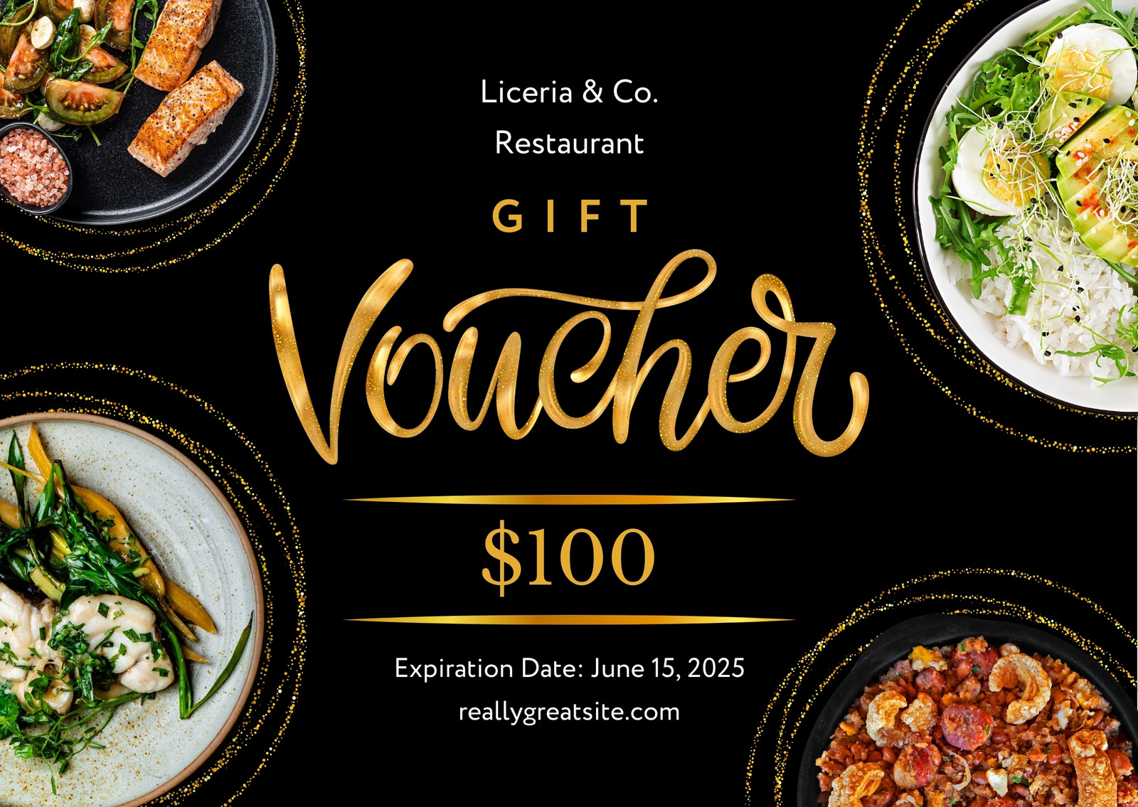 food gift certificate template