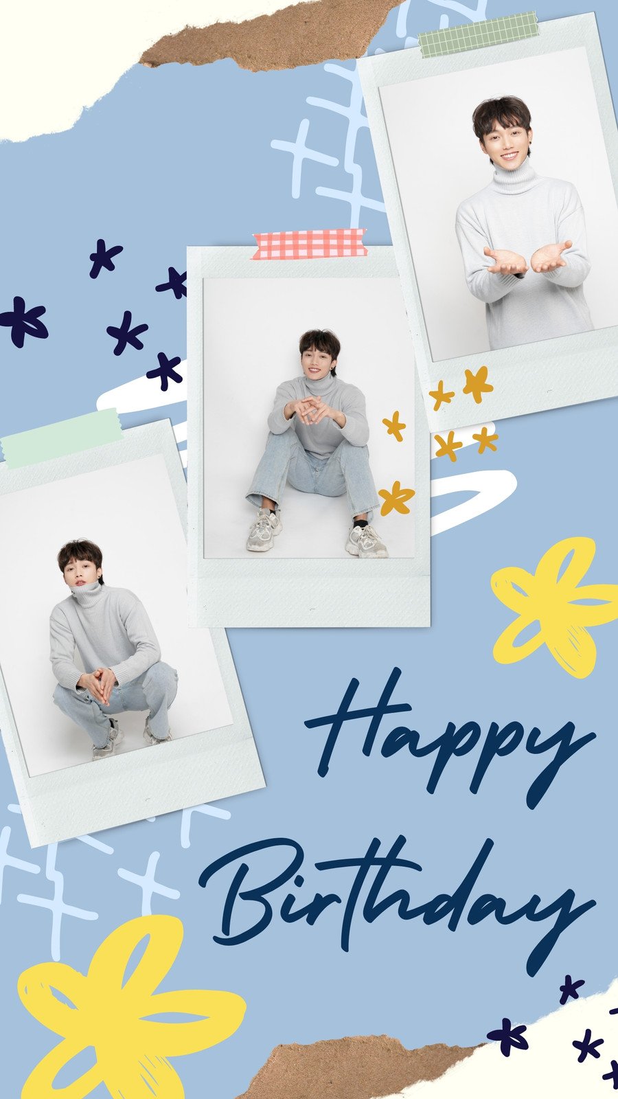 Template BTS birthday card