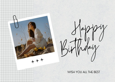 Charcoal Polaroid Modern Scrapbook General Greeting Birthday Instagram  Story - Templates by Canva