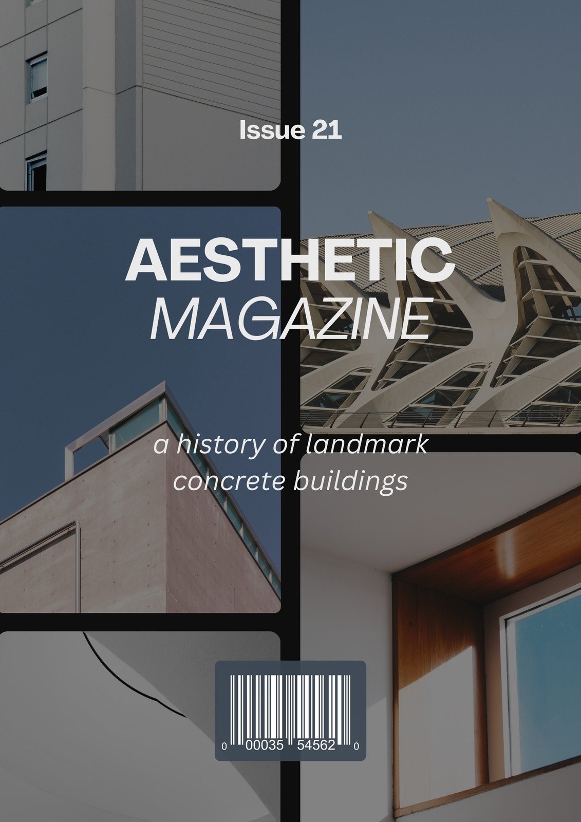 Neutral Modern Architecture Magazine Cover