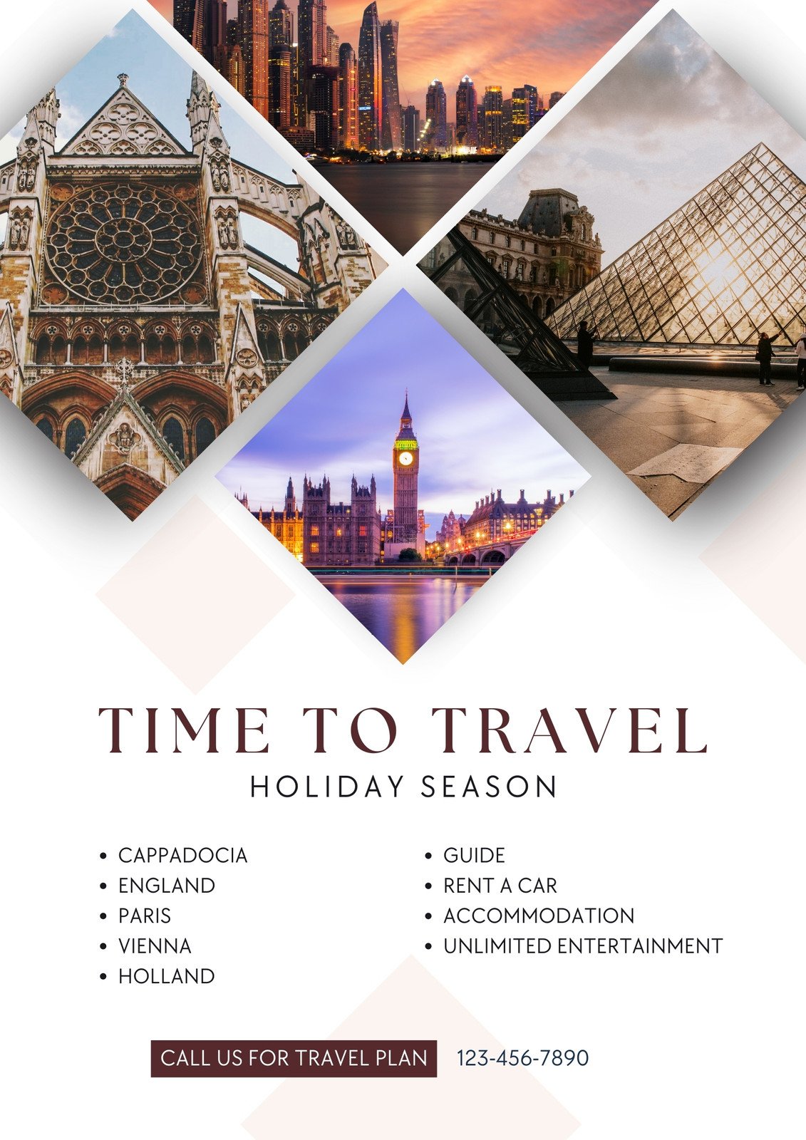 Free custom printable travel poster templates