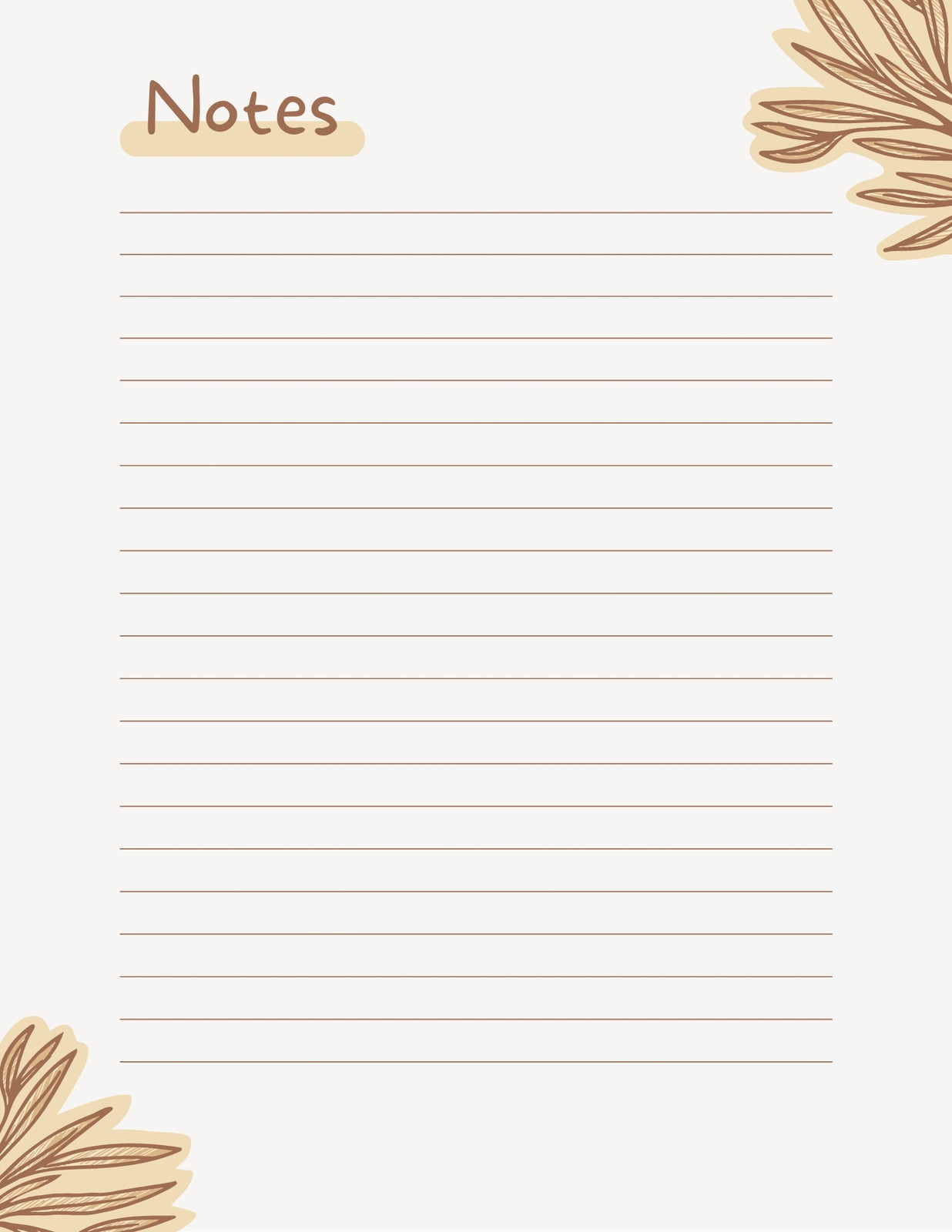 Free and customizable notes templates