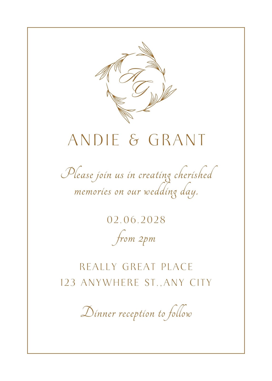formal invitation card