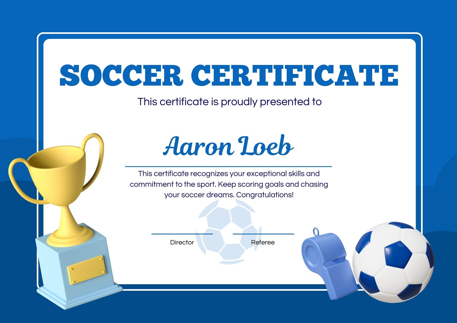 soccer certificates templates
