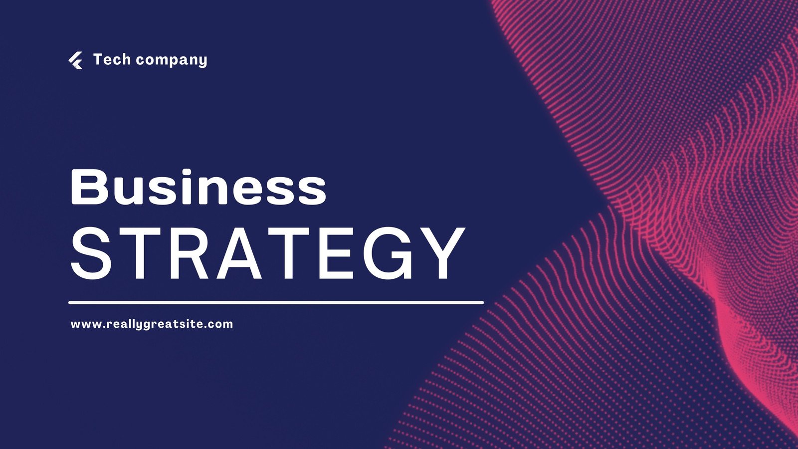 Blue and Pink Professional Business Strategy Presentation