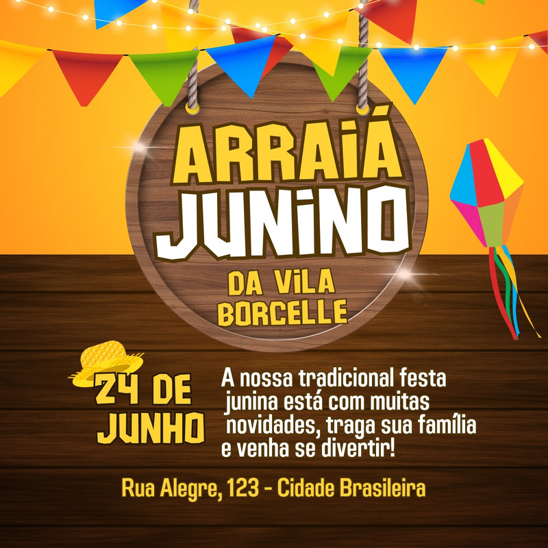 Modelos De Convites Para Festa Junina Canva