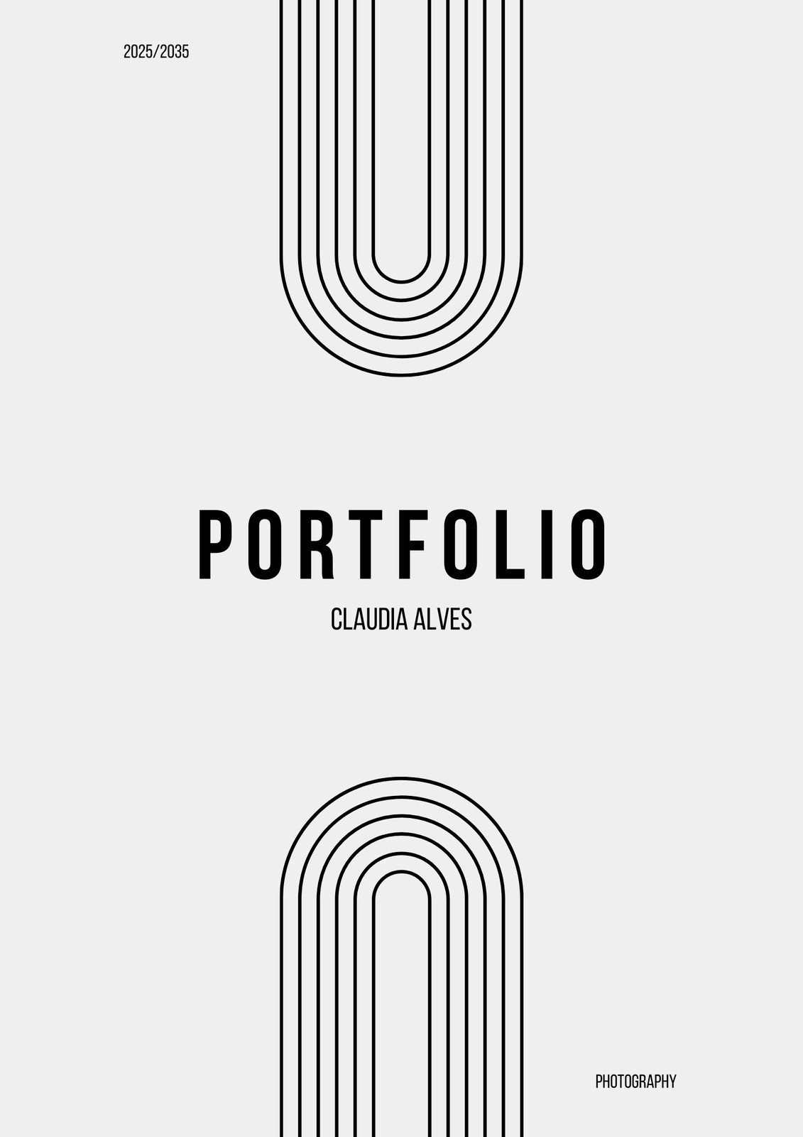 Grey and Black Abstract Basic Minimalist Simple Classic Project Portfolio Cover A4 Document