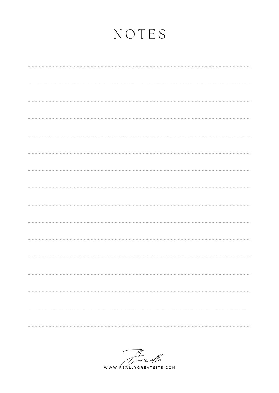 Notepad Page Template