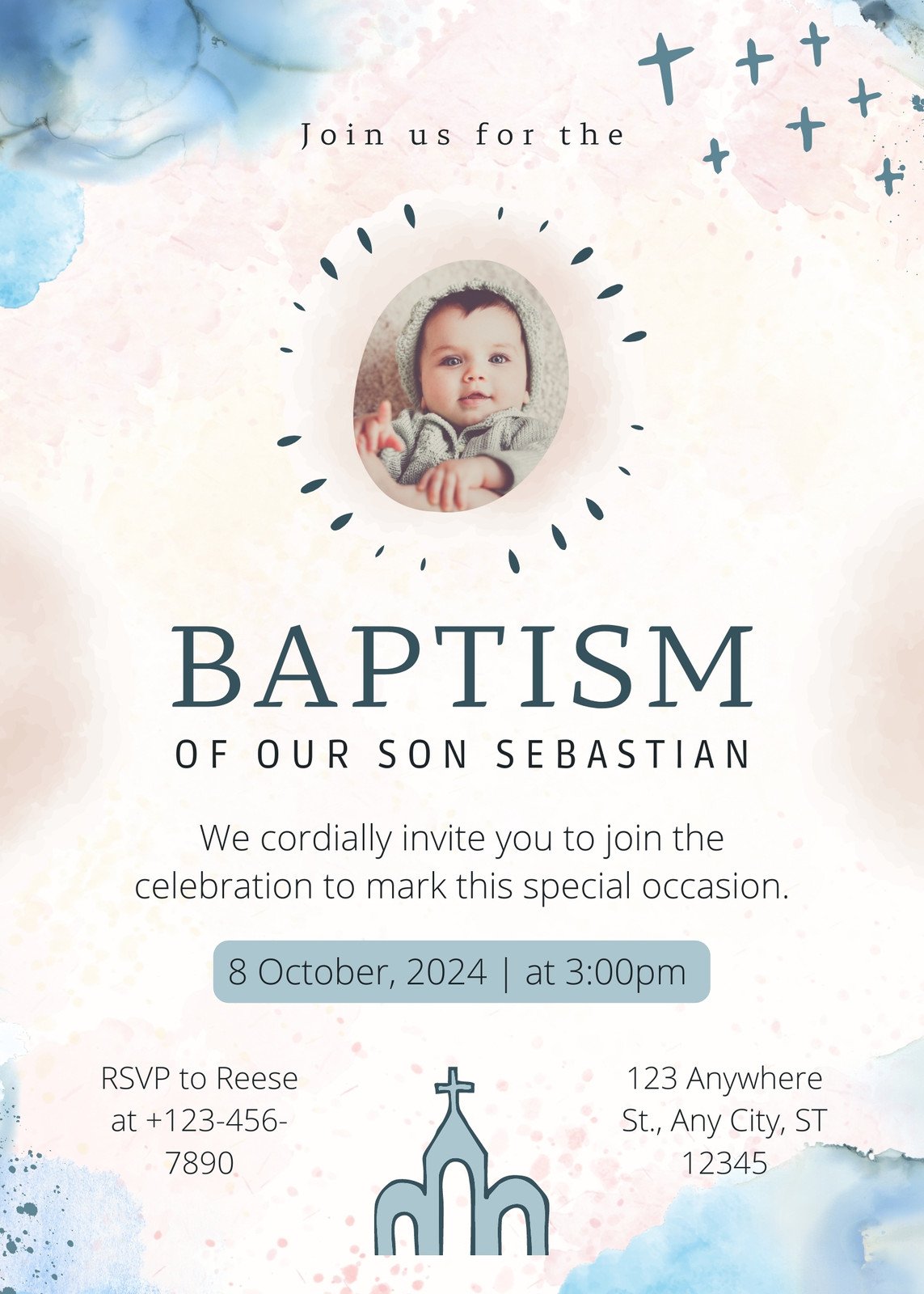baby baptism invitations
