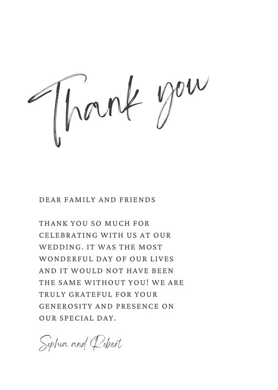 Page 2 - Free custom printable wedding thank you card templates | Canva