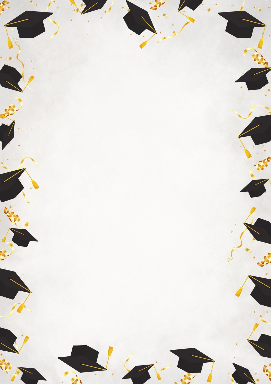 Black Gold Decorative Graduation Frame Page Border