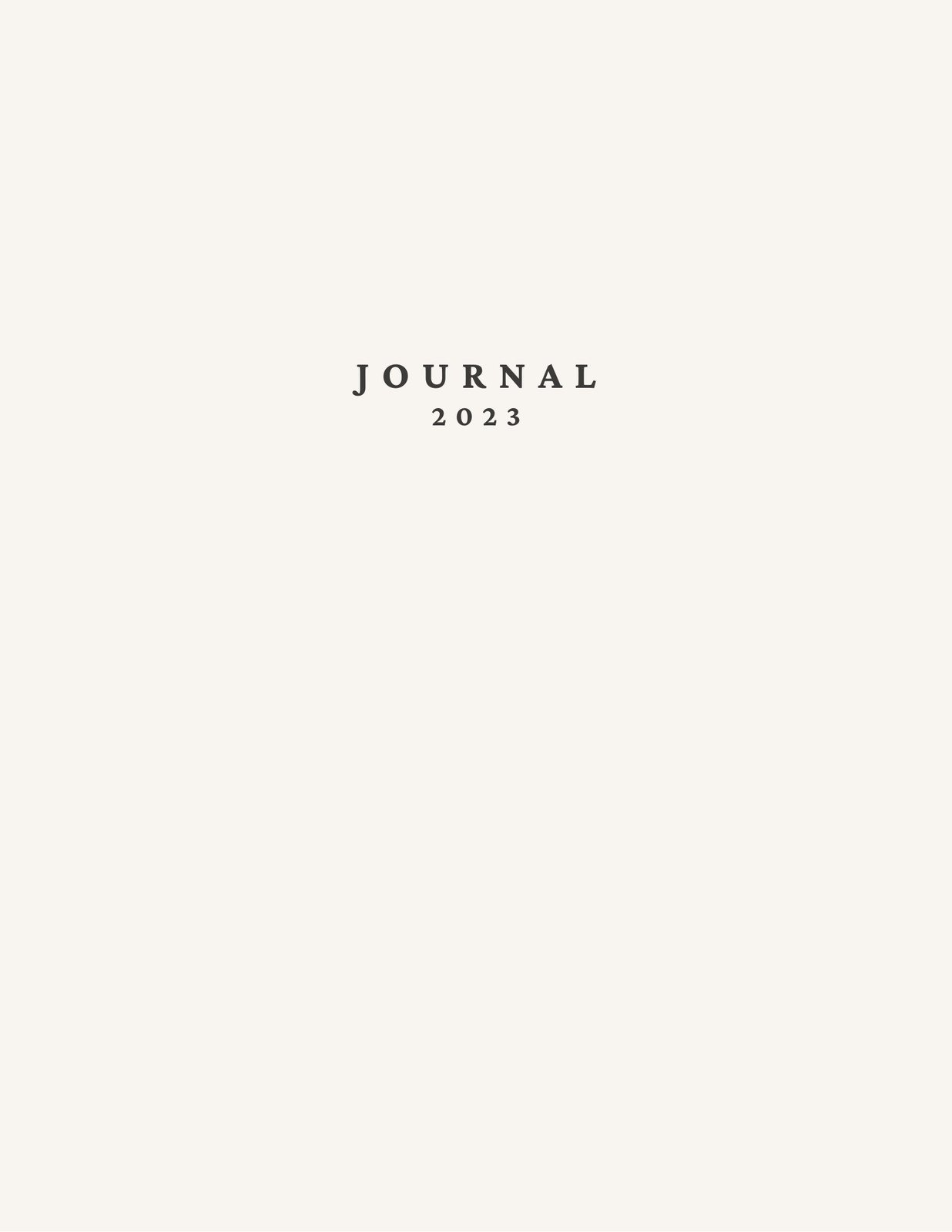 Beige Aesthetic Journal
