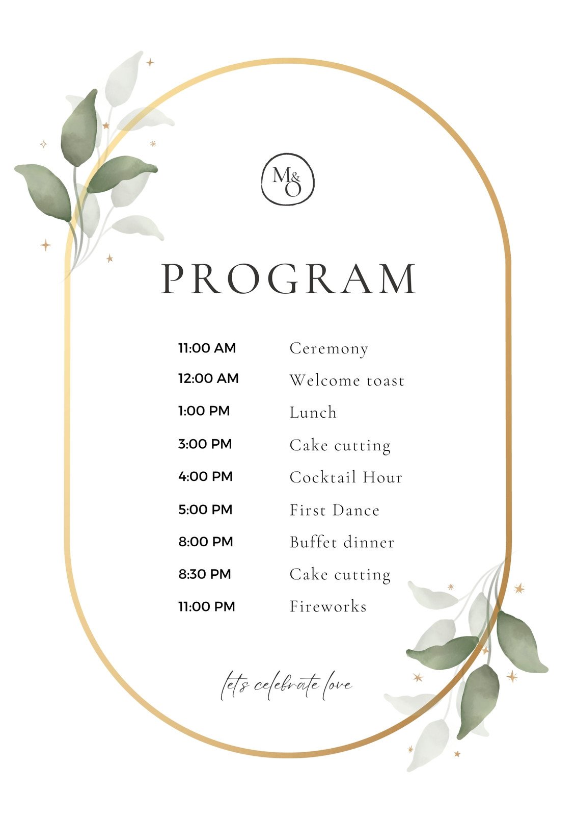 wedding programs printable kit