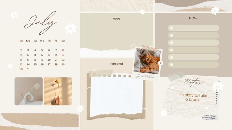 Free customizable aesthetic desktop wallpaper templates | Canva