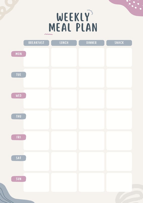 Customize 174+ Meal Planners Templates Online - Canva