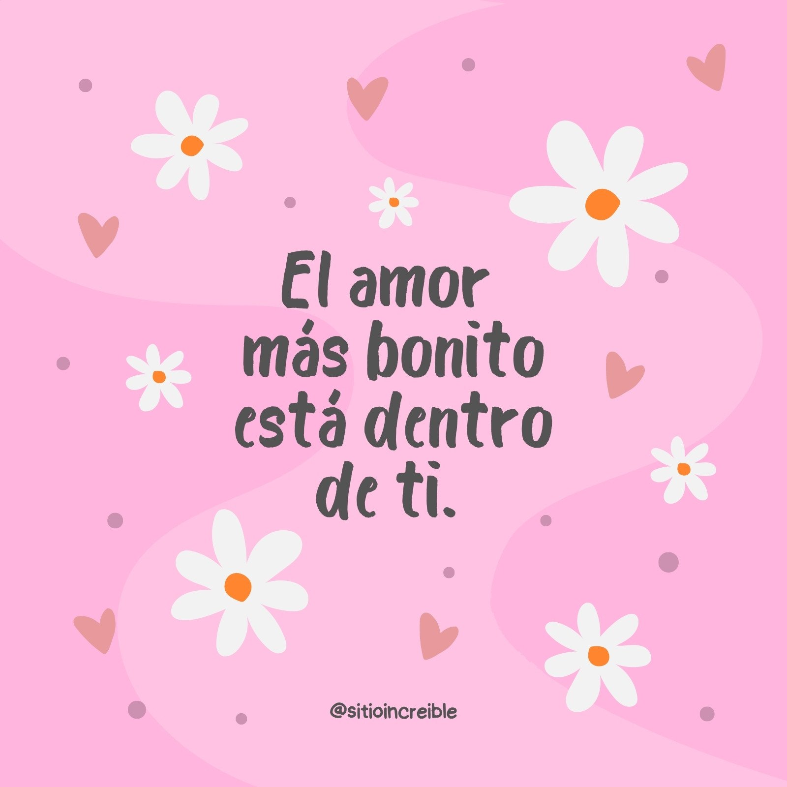 Post de instagram frase positiva cute rosa