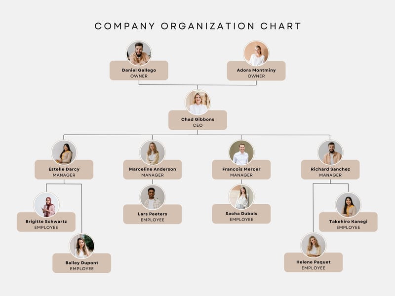 modern organizational chart design