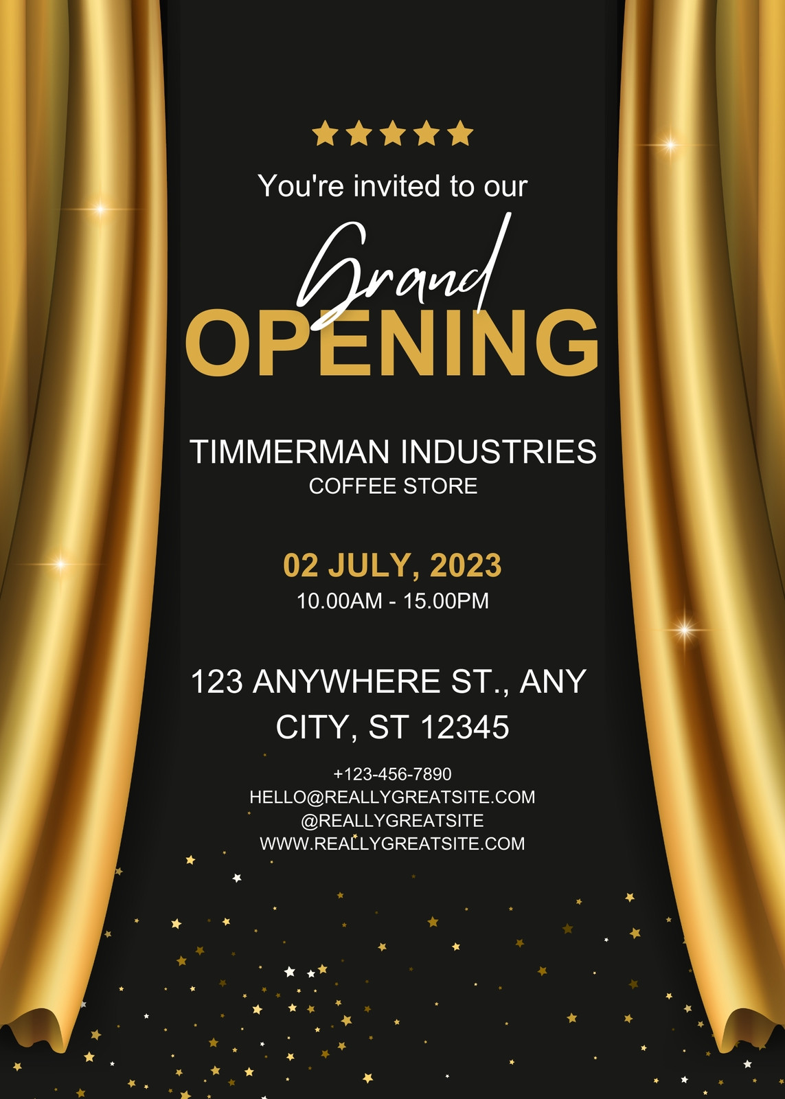 modern grand opening invitation