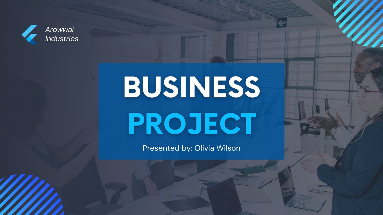 Blue Professional Modern Business Project Presentation 