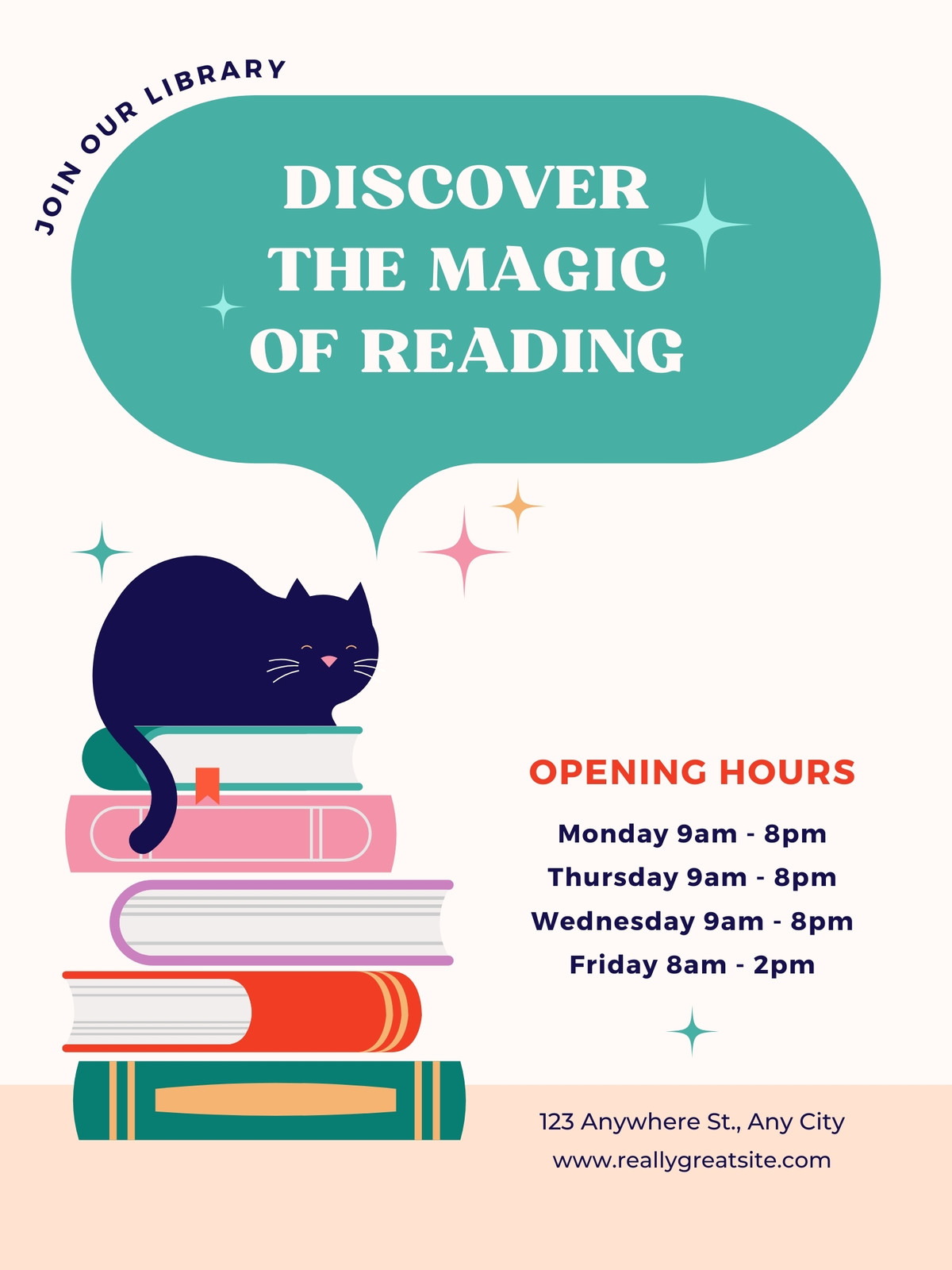 Reading cat books reading gift literature students Poster by