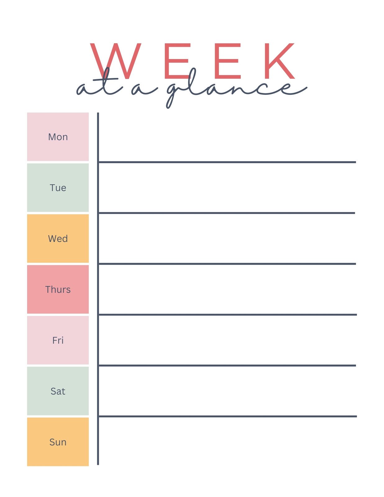 Free And Customizable Weekly Planner Templates | Canva