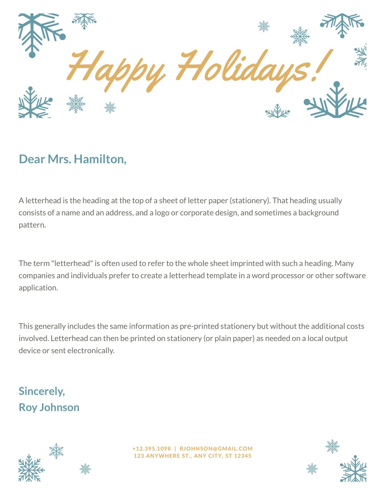 holiday letter template microsoft word