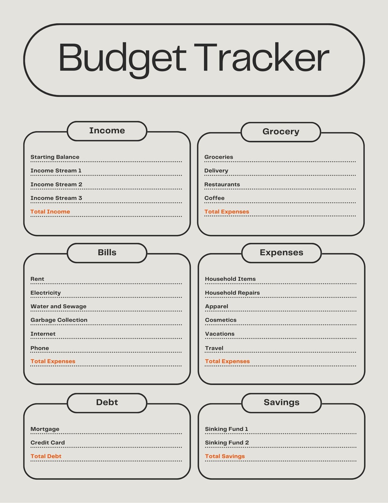 Printable Budget Planner  PDF Graphic by Heyv Studio · Creative