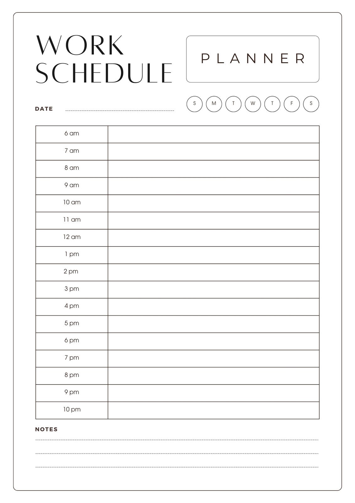 Page 9 Free Custom Printable Work Schedule Planner Templates Canva