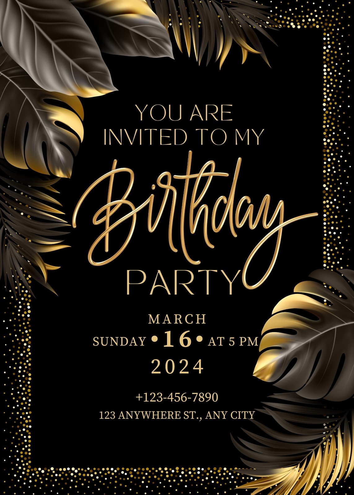 Birthday invitation template