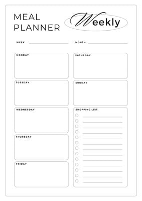 Customize 163+ Meal Planners Templates Online - Canva