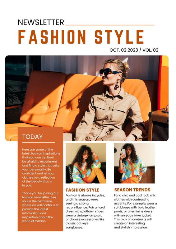 Page 4 - Customize 796+ Fashion Newsletter Templates Online - Canva