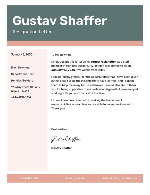 gift certificate letter template
