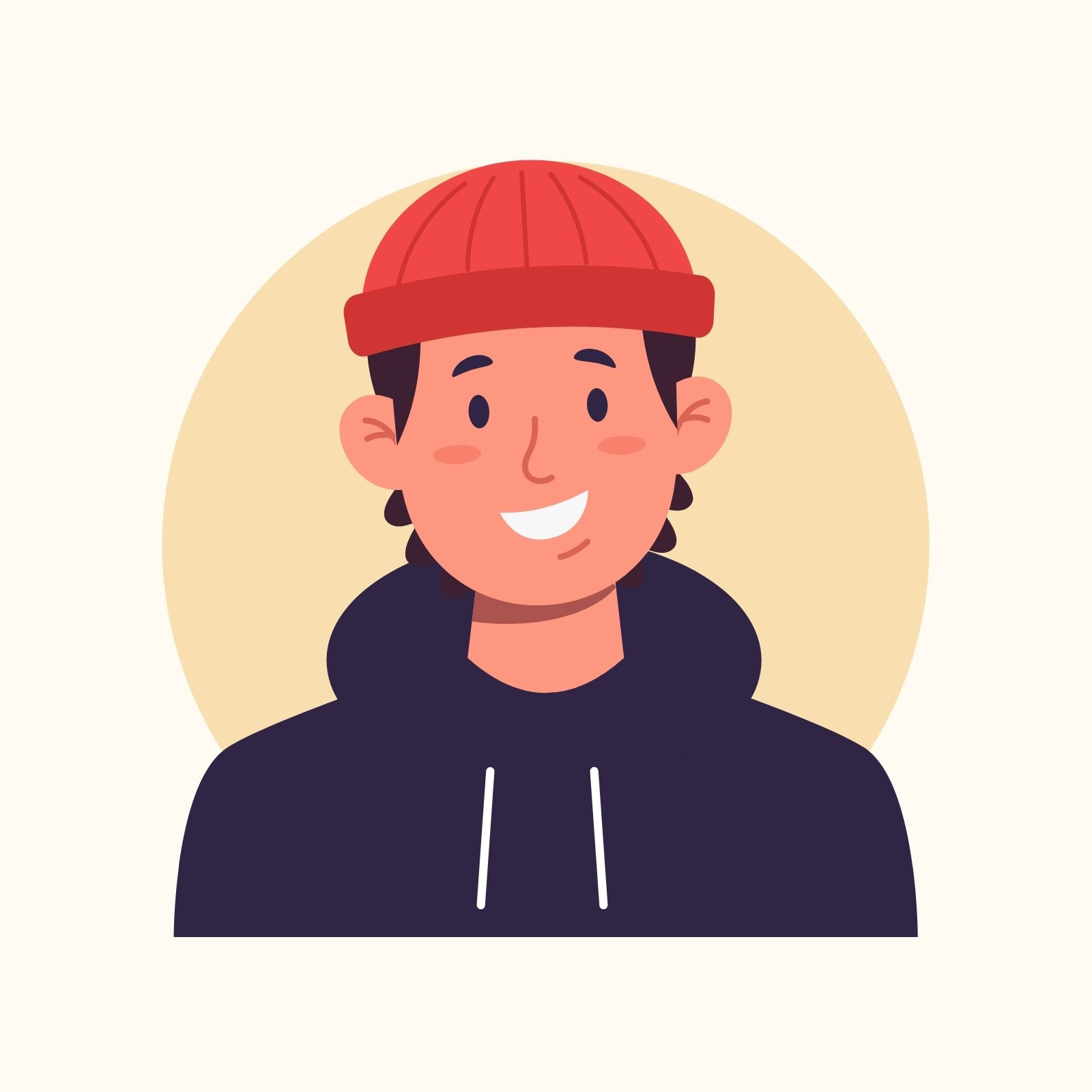 Colorful Illustrative Young Male Avatar