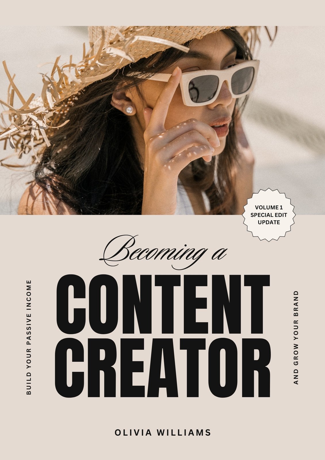 Beige & Black Minimalist Content Creator Ebook A4