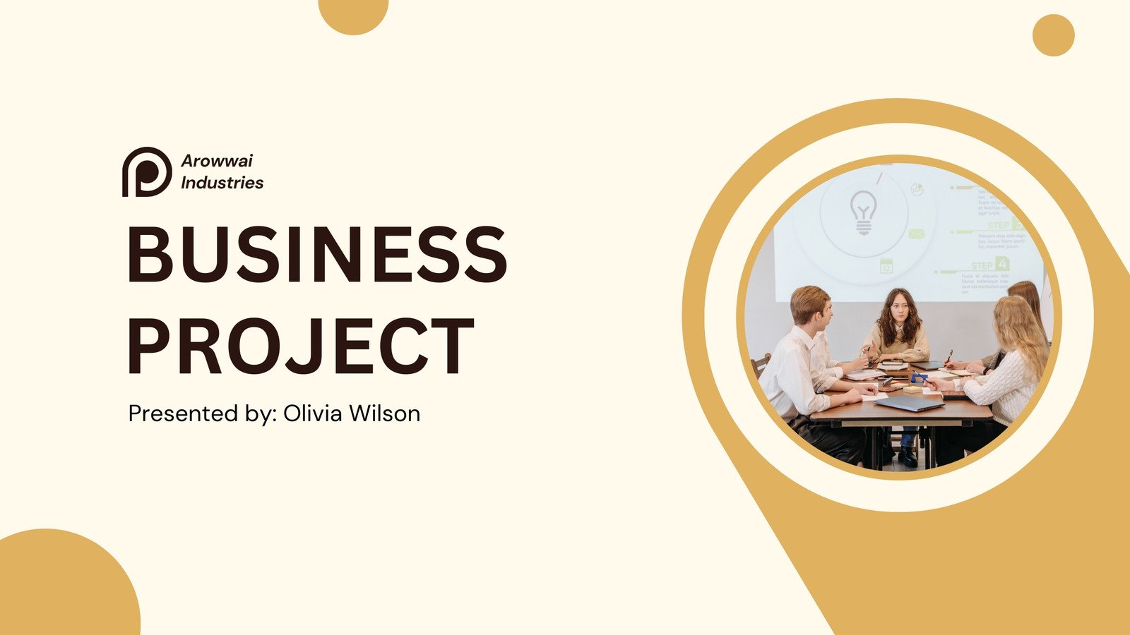 Beige Minimal Professional Business Project Presentation