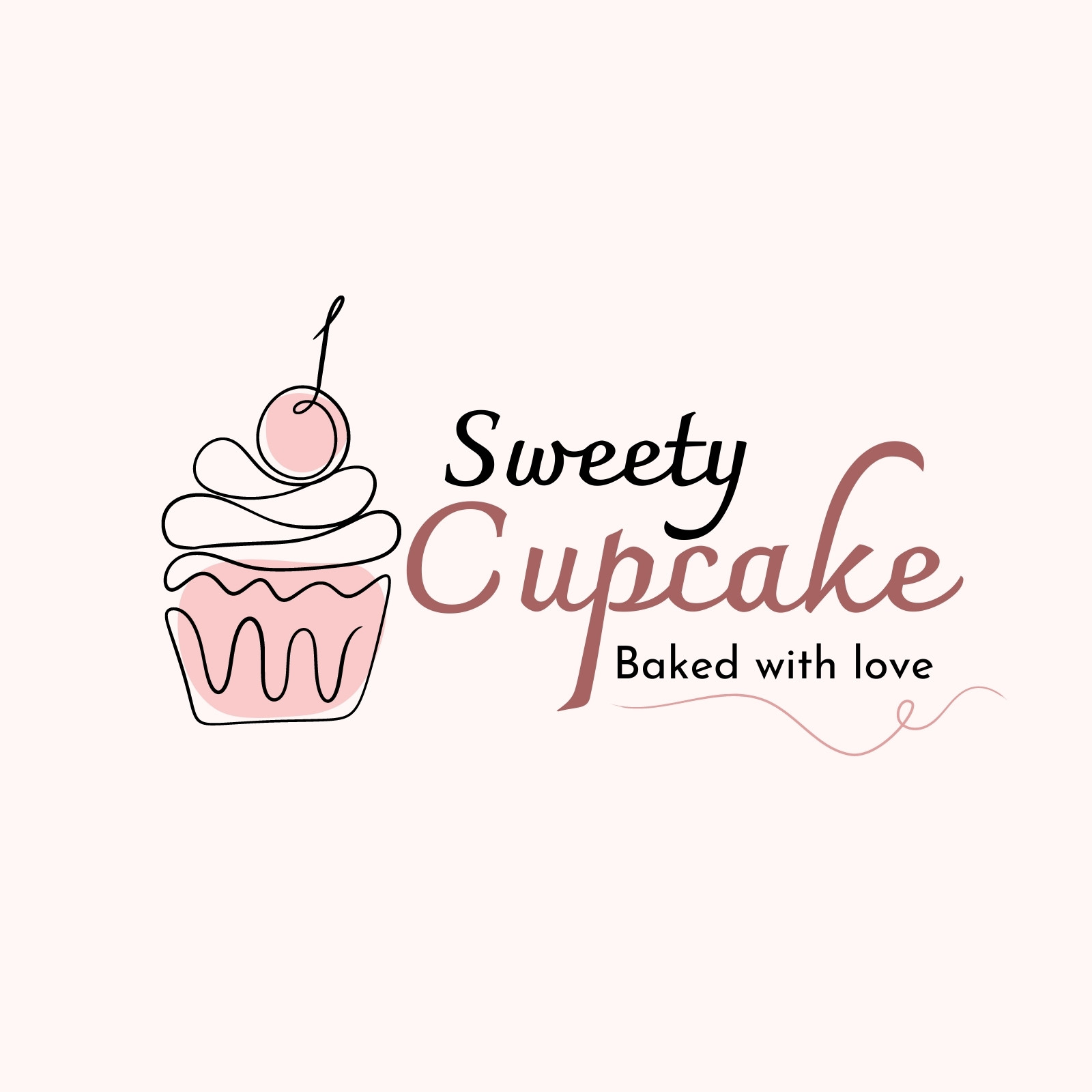 Sweet Blush Cupcake Logo Watercolor Logo Bakery Logo - Etsy | Cupcake logo, Bakery  logo design, Cupcake logo design