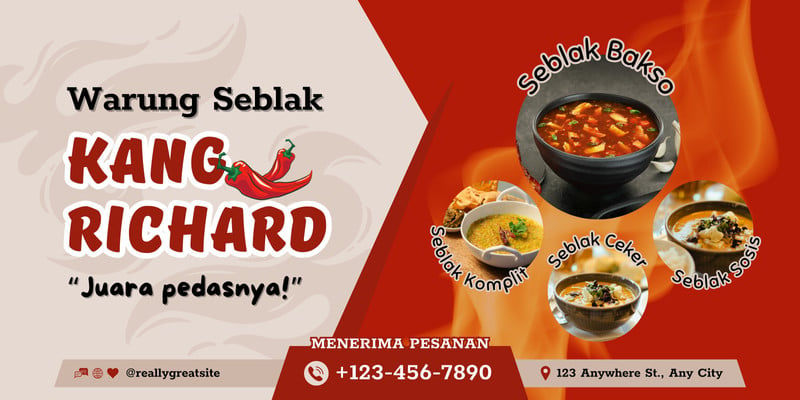 Gratis Desain Contoh Banner Makanan Canva 5775