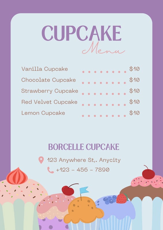 Free and customizable cupcake templates