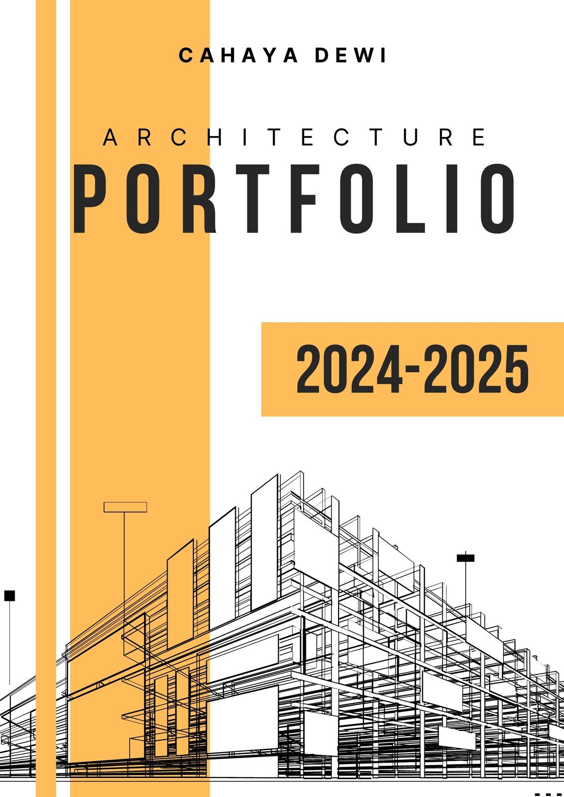 architectural portfolio cover page