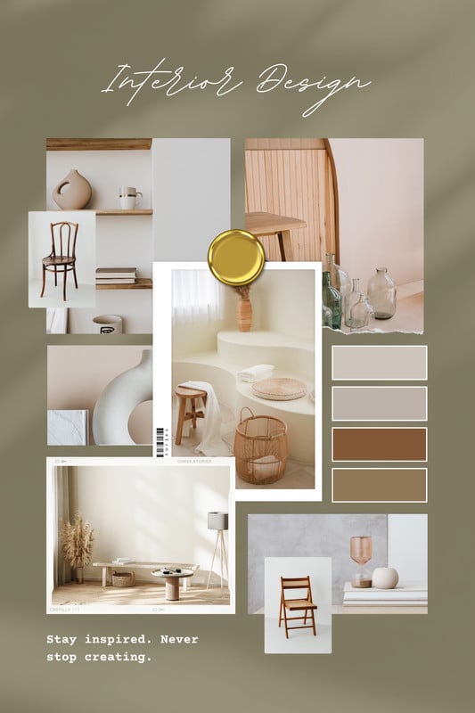 Free custom printable interior design photo collage templates | Canva