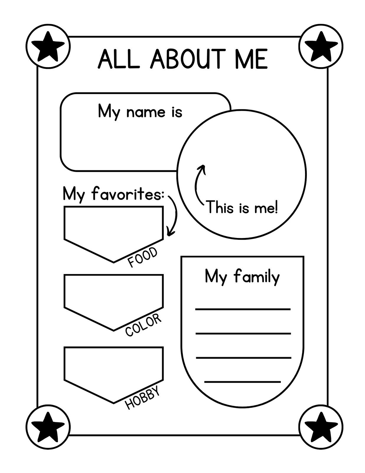 Free And Printable All About Me Worksheet Templates Canva 47% OFF